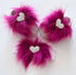 Crystal Heart Faux Fur Baby Girl Shoes